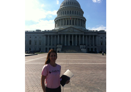 North America Campaign Manager Monica Engebretson lobbying for cruelty free cosmetics in Washington DC