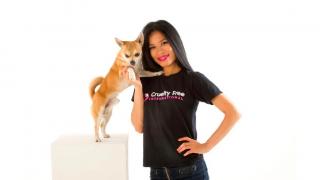 Global Ambassador, Vannessa-Mae with her dog