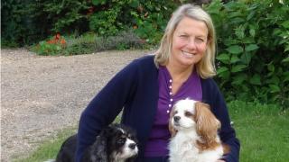 Mrs Bowring, a legacy pledger with her three dogs