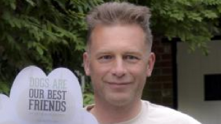 Chris Packham with dog supporting our baboons in Kenya campaign